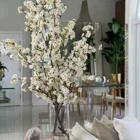 Cherry blossoms in a 16-inch glass cylinder